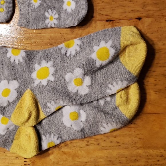 Gray and Daisy Print Matching Socks for Dog. - Picture 5 of 5